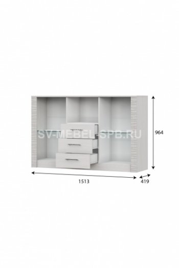 Комод-витрина Гамма 20 (sv) в Артёмовске - mebel154.com