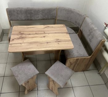 Кухонный уголок Миссия V велюр (дуб вотан) в Артёмовске - mebel154.com