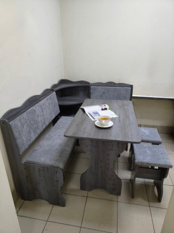 Кухонный уголок Миссия с полкой ткань в Артёмовске - mebel154.com