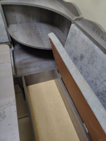 Кухонный уголок Миссия с полкой ткань в Артёмовске - mebel154.com