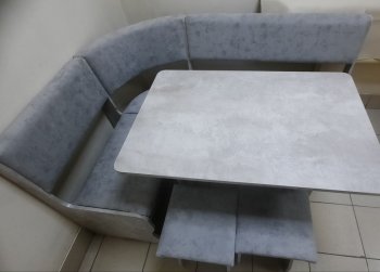 Кухонный уголок Миссия V велюр (цемент) в Артёмовске - mebel154.com