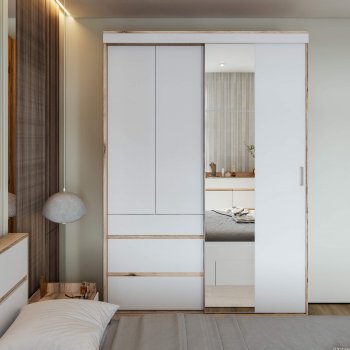 Шкаф-купе Брауни 1.5м в Артёмовске - mebel154.com