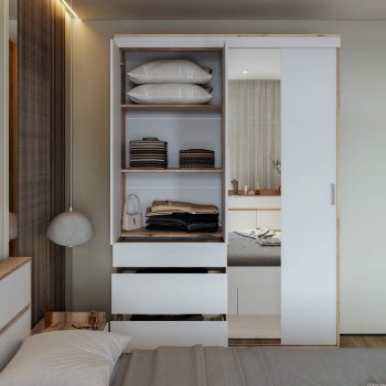 Шкаф-купе Брауни 1.5м в Артёмовске - mebel154.com