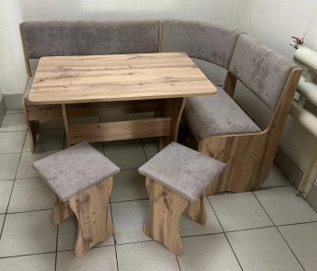 Кухонный уголок Миссия V велюр (дуб вотан) в Артёмовске - mebel154.com