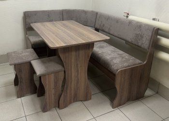 Кухонный уголок Миссия  V велюр(коричневый) в Артёмовске - mebel154.com