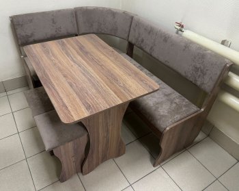 Кухонный уголок Миссия  V велюр(коричневый) в Артёмовске - mebel154.com