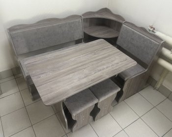 Кухонный уголок Миссия с полкой, ткань(локи) в Артёмовске - mebel154.com