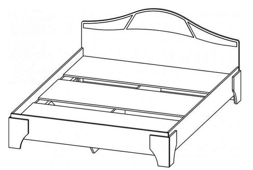 Кровать  1400 Лагуна-5(основание-щит) в Артёмовске - mebel154.com