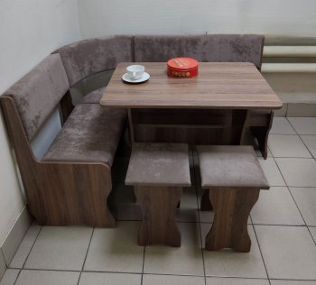 Кухонный уголок Миссия  V велюр(коричневый) в Артёмовске - mebel154.com