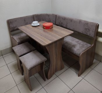 Кухонный уголок Миссия  V велюр(коричневый) в Артёмовске - mebel154.com
