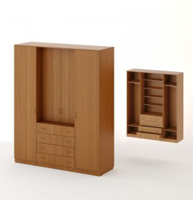 Шкаф распашной 4-х створчатый с 2 ящиками в Артёмовске - mebel154.com