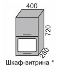 Шкаф верхний 720 ВШ 40-2В витрина горизонтальный Алеся Эконом в Артёмовске - mebel154.com