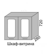 Шкаф верхний 720 ВШ 60В витрина Алеся Эконом в Артёмовске - mebel154.com