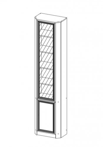 Шкаф угловой В-20 дверь комбинированная в Артёмовске - mebel154.com